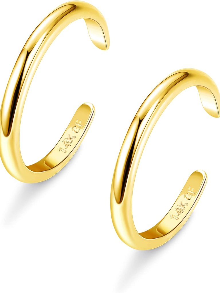 14k Gold Plated Toe Rings Adjustable Toe Ring For Women Thin Toe Rings Open Band